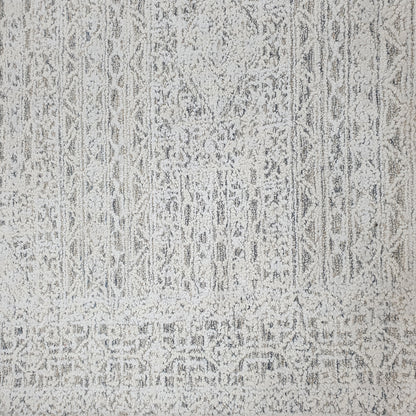 Vigo Modern Taupe/Charcoal/Ivory Bordered Medium Pile Rug