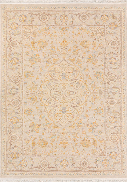 Wade Traditional Grey/Brown/Multi Medallion Medium Pile Rug
