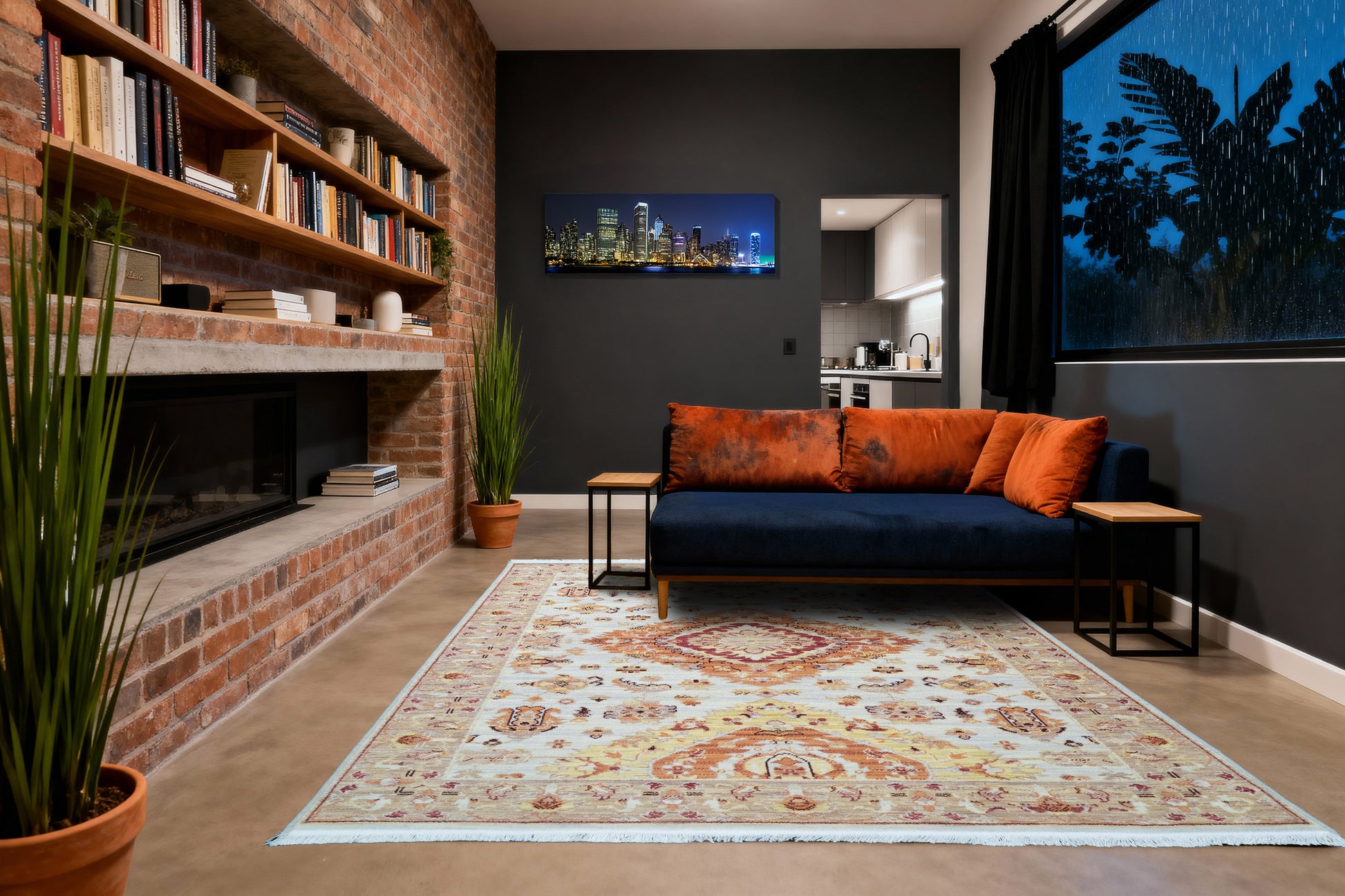 Wade Transitional Taupe/Rust/Multi Southwestern Medium Pile Rug