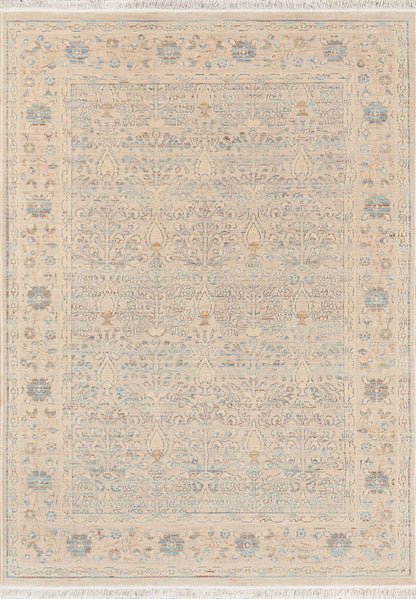 Wade Traditional Beige/Grey/Multi Floral Medium Pile Rug