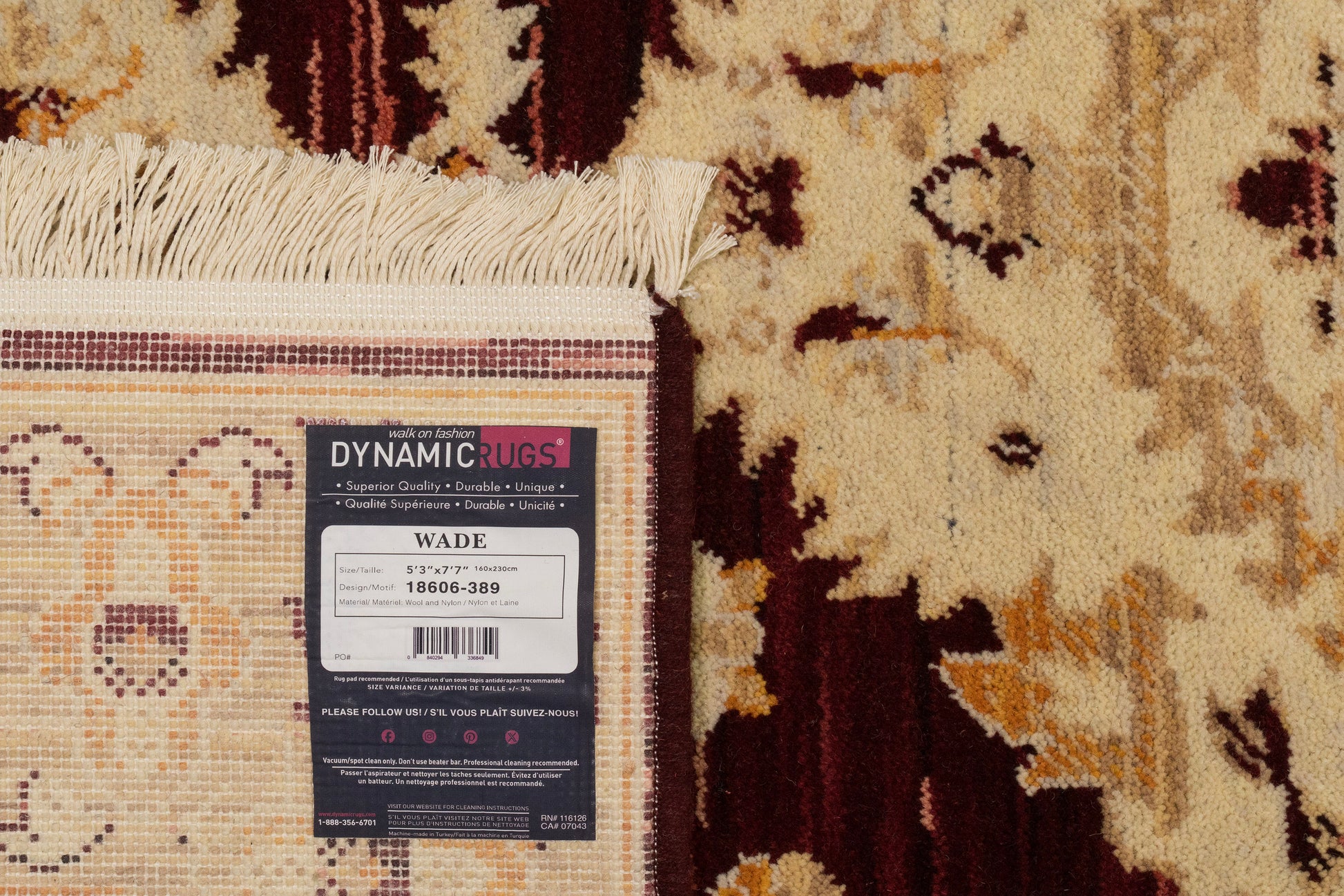 Wade Traditional Red/Beige/Multi Floral Medium Pile Rug