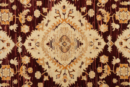 Wade Traditional Red/Beige/Multi Floral Medium Pile Rug