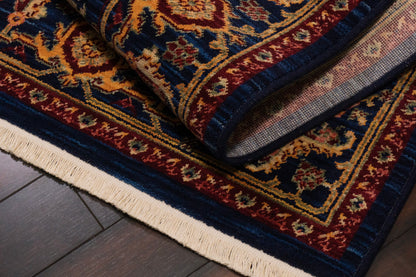 Wade Traditional Navy/Red/Multi Medallion Medium Pile Rug