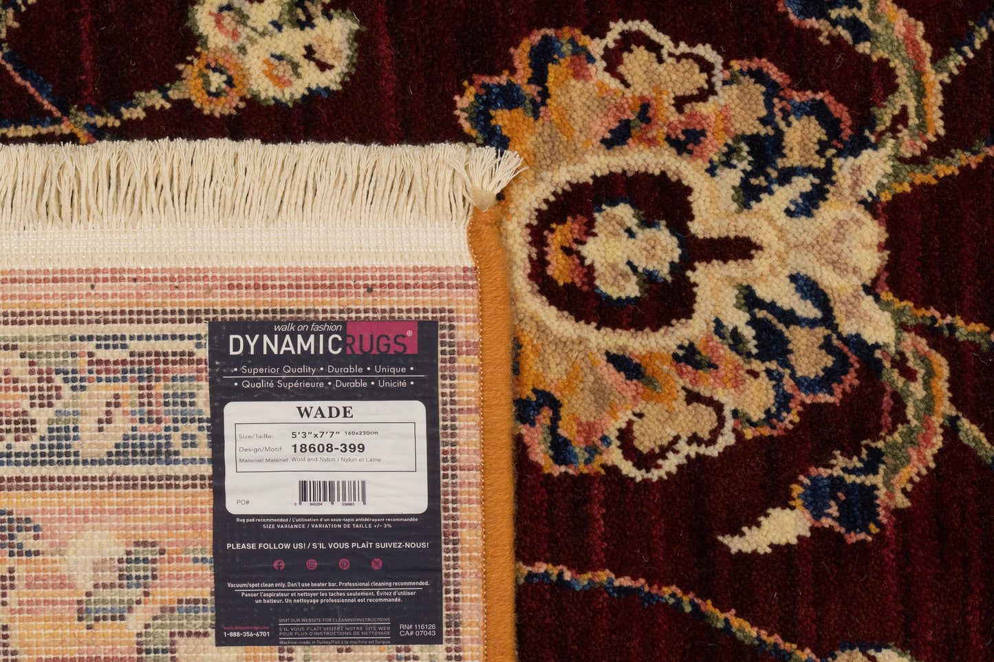 Wade Traditional Red/Multi Floral Medium Pile Rug