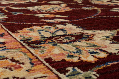 Wade Traditional Red/Multi Floral Medium Pile Rug