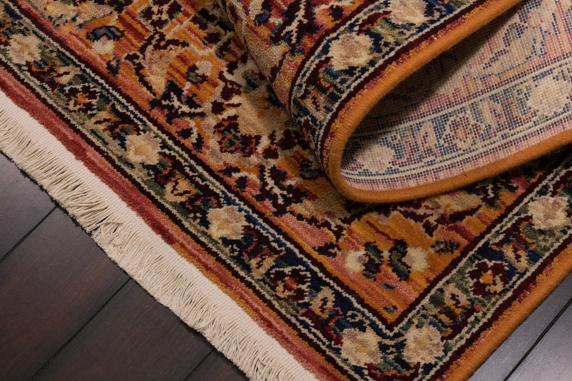 Wade Traditional Red/Multi Floral Medium Pile Rug