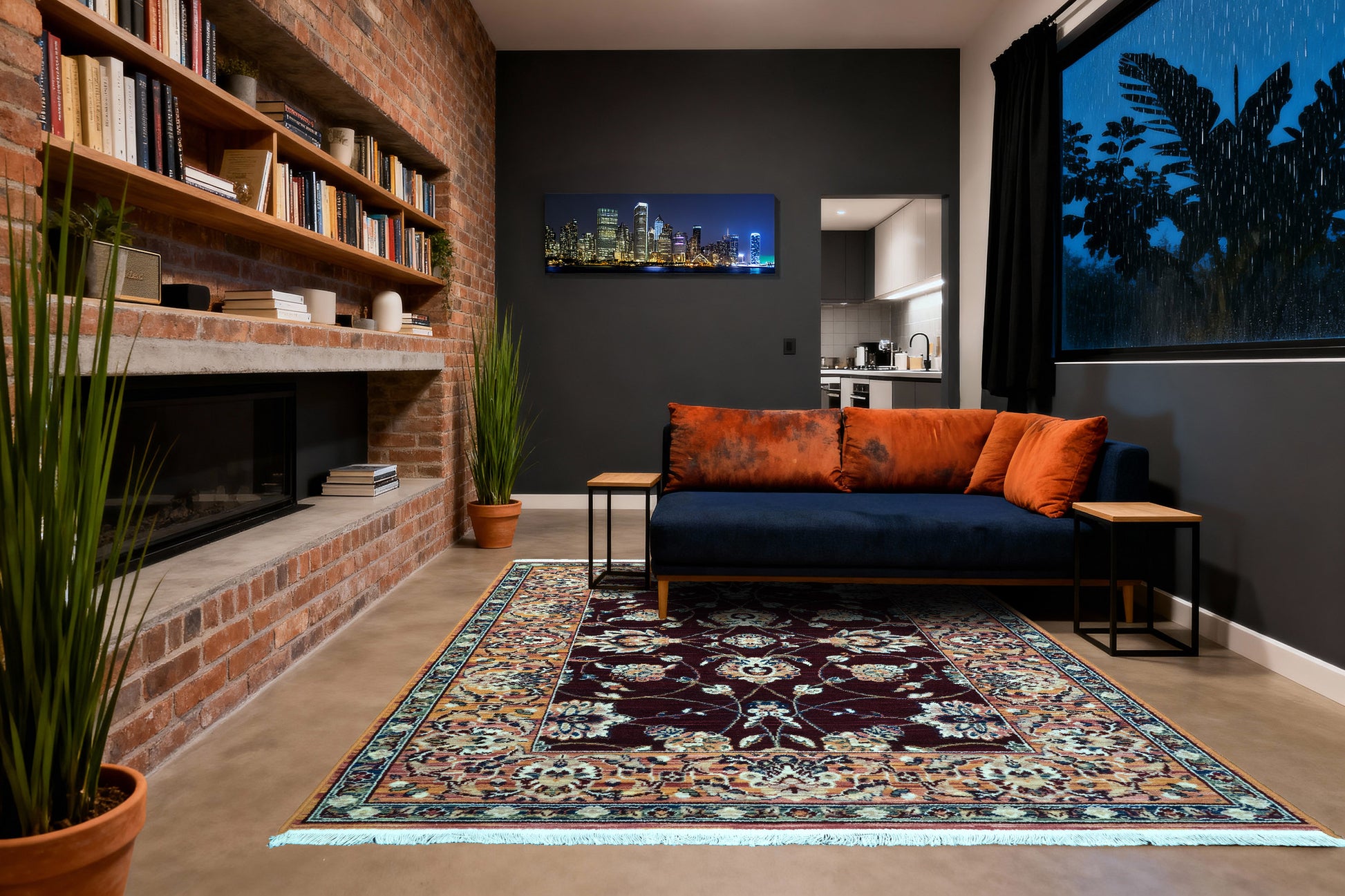 Wade Traditional Red/Multi Floral Medium Pile Rug