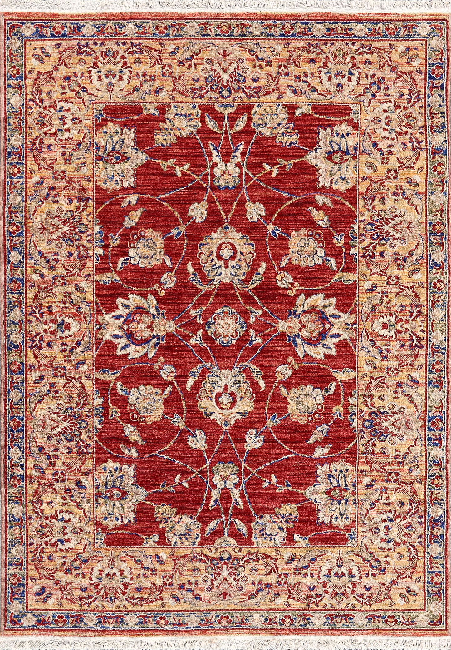 Wade Traditional Red/Multi Floral Medium Pile Rug