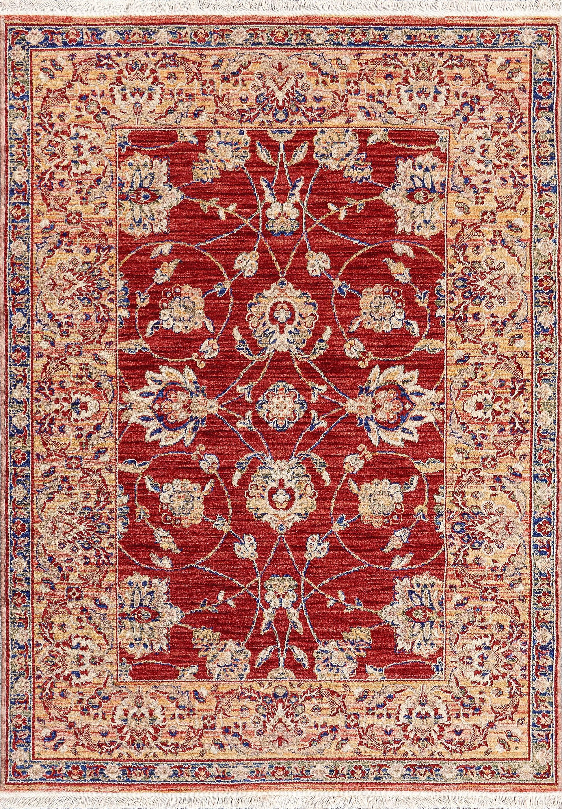 Wade Traditional Red/Multi Floral Medium Pile Rug