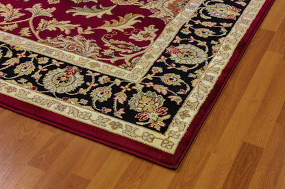 Yazd Traditional Red Classic Medium Pile Rug