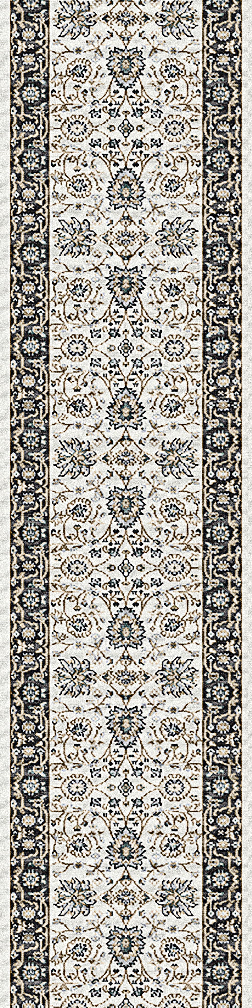 Yazd Traditional Ivory/Grey Classic Medium Pile Rug