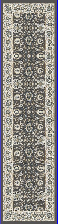 Yazd Traditional Grey/Ivory Classic Medium Pile Rug