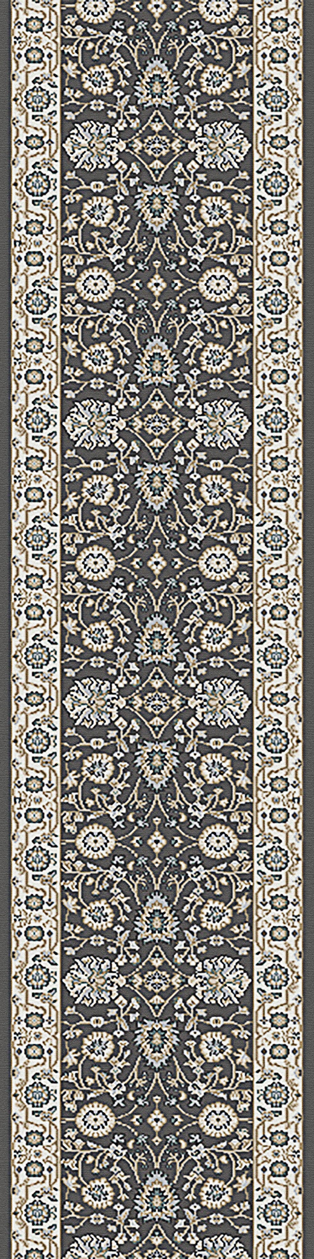 Yazd Traditional Grey/Ivory Classic Medium Pile Rug