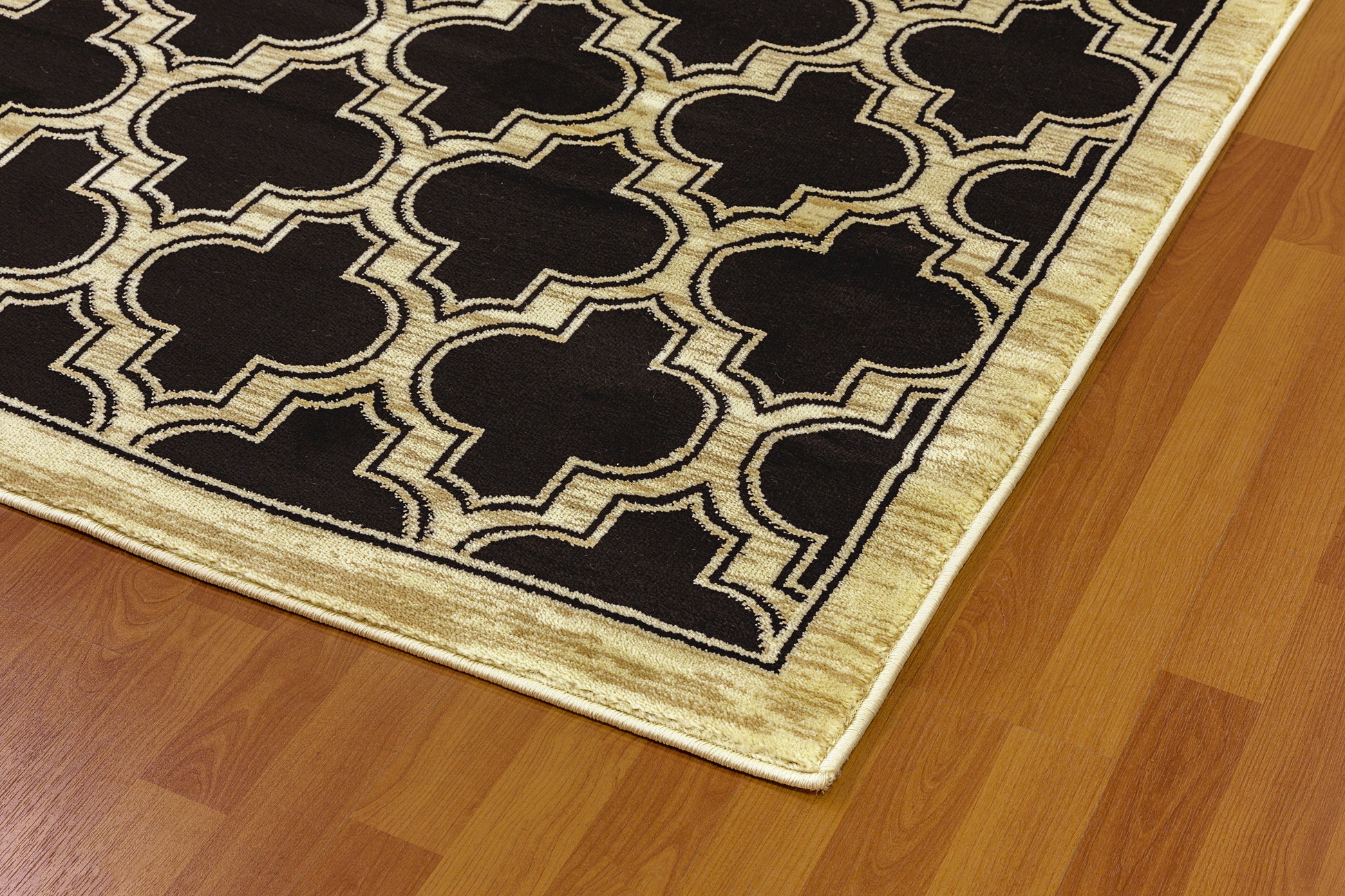 Yazd Contemporary Black Geometric Medium Pile Rug