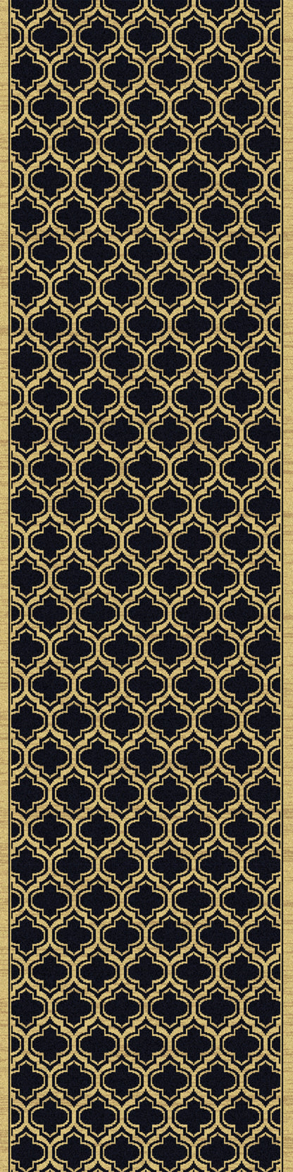 Yazd Contemporary Black Geometric Medium Pile Rug