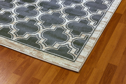 Yazd Traditional Blue/Ivory Classic Medium Pile Rug