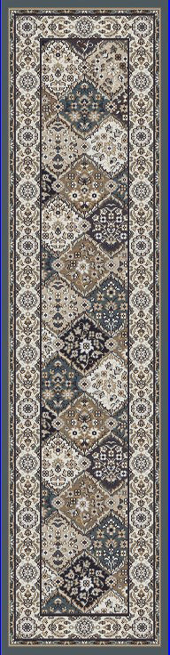 Yazd Traditional Blue/Ivory Classic Medium Pile Rug