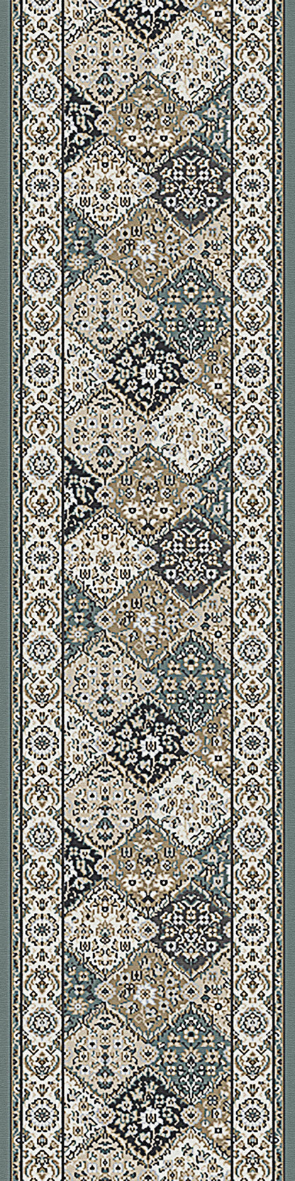 Yazd Traditional Blue/Ivory Classic Medium Pile Rug