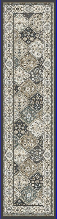 Yazd Traditional Grey/Ivory Classic Medium Pile Rug