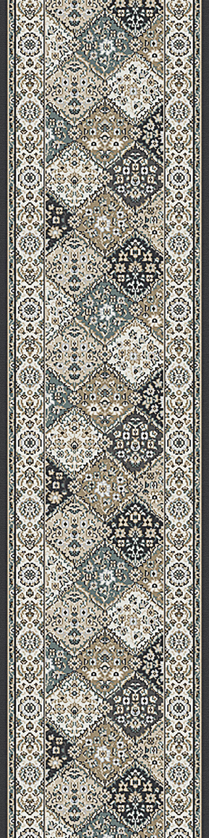 Yazd Traditional Grey/Ivory Classic Medium Pile Rug