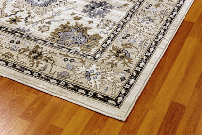 Yazd Traditional Ivory Classic Medium Pile Rug
