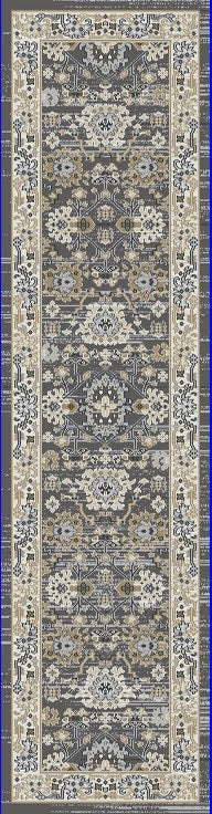 Yazd Traditional Grey/Ivory Classic Medium Pile Rug