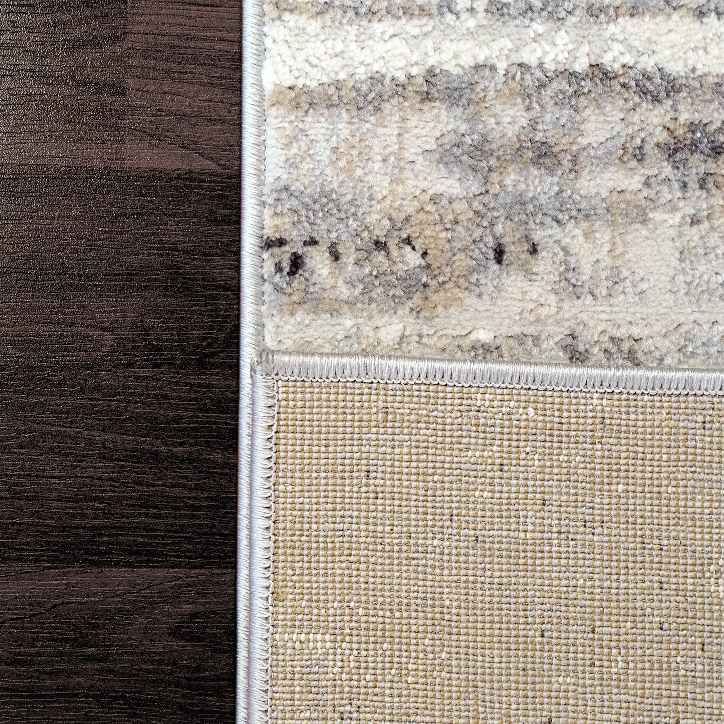 Zen Modern Grey/Taupe Abstract Medium Pile Rug