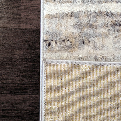 Zen Modern Grey/Taupe Abstract Medium Pile Rug