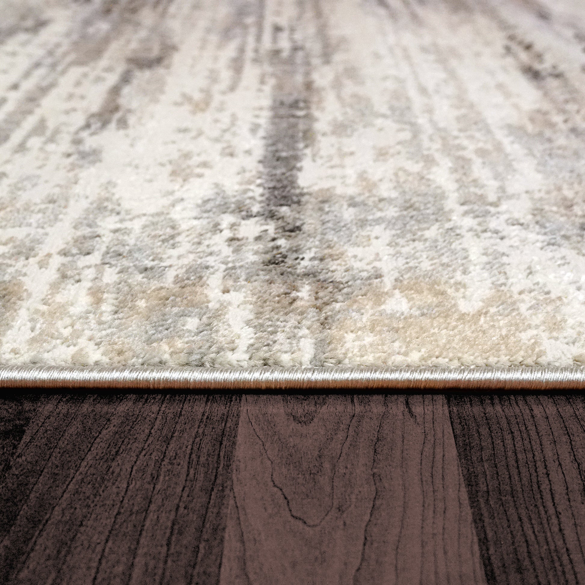 Zen Modern Grey/Taupe Abstract Medium Pile Rug