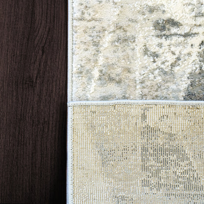 Zen Modern Grey Abstract Medium Pile Rug