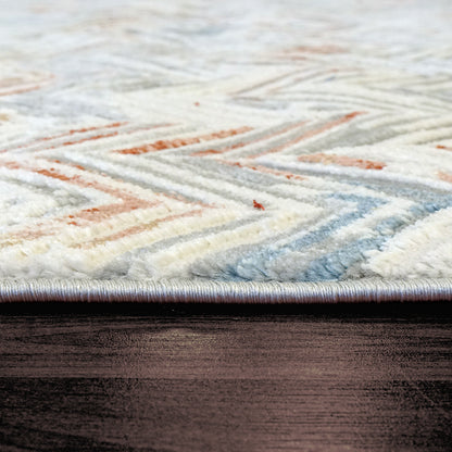 Zen Modern Grey/Multi Abstract Medium Pile Rug