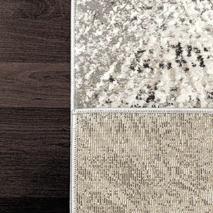 Zen Modern Grey Abstract Medium Pile Rug