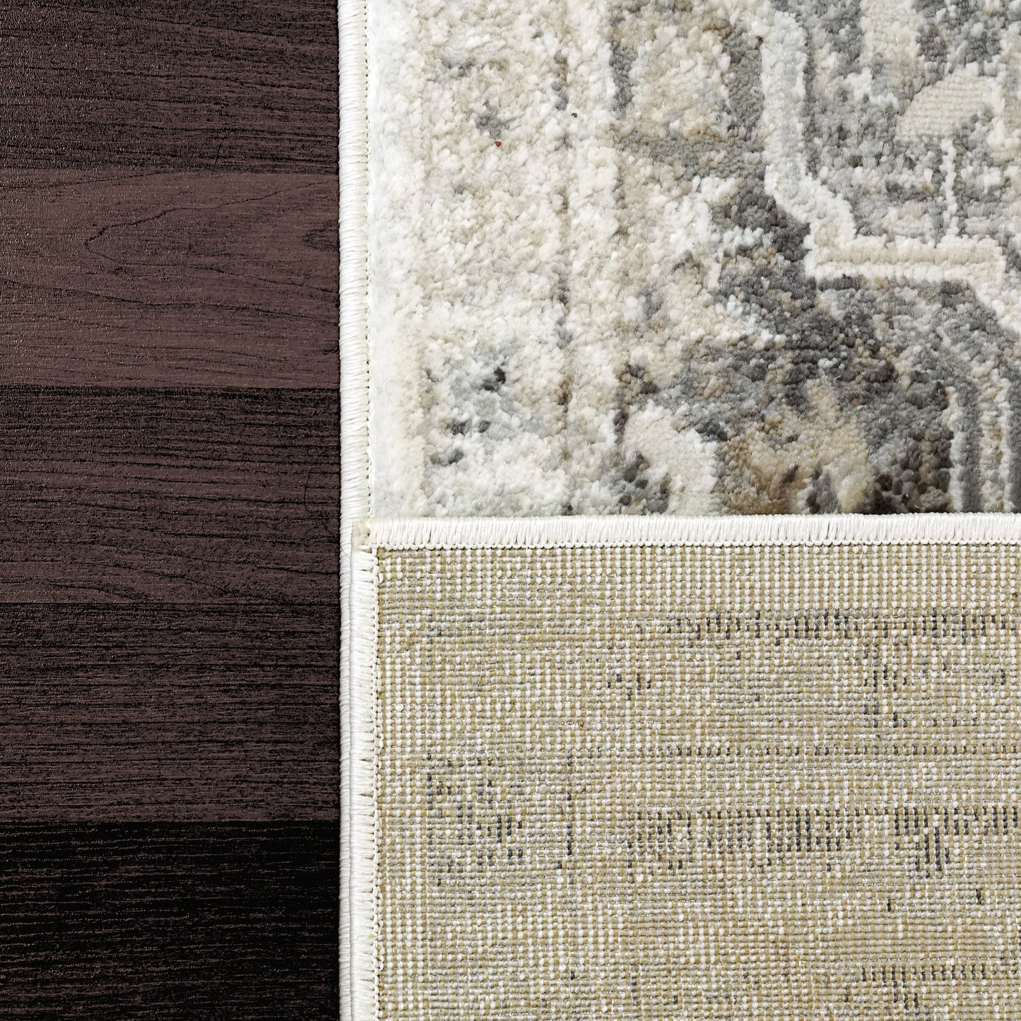Zen Transitional Grey Abstract Medium Pile Rug