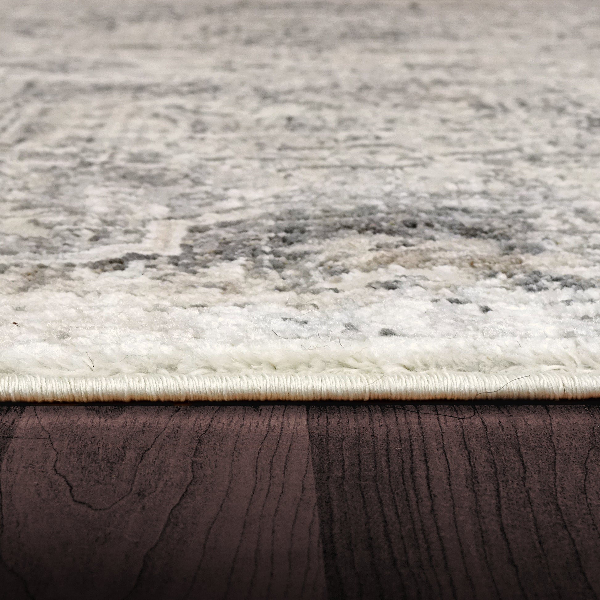 Zen Transitional Grey Abstract Medium Pile Rug