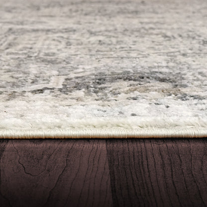 Zen Transitional Grey Abstract Medium Pile Rug