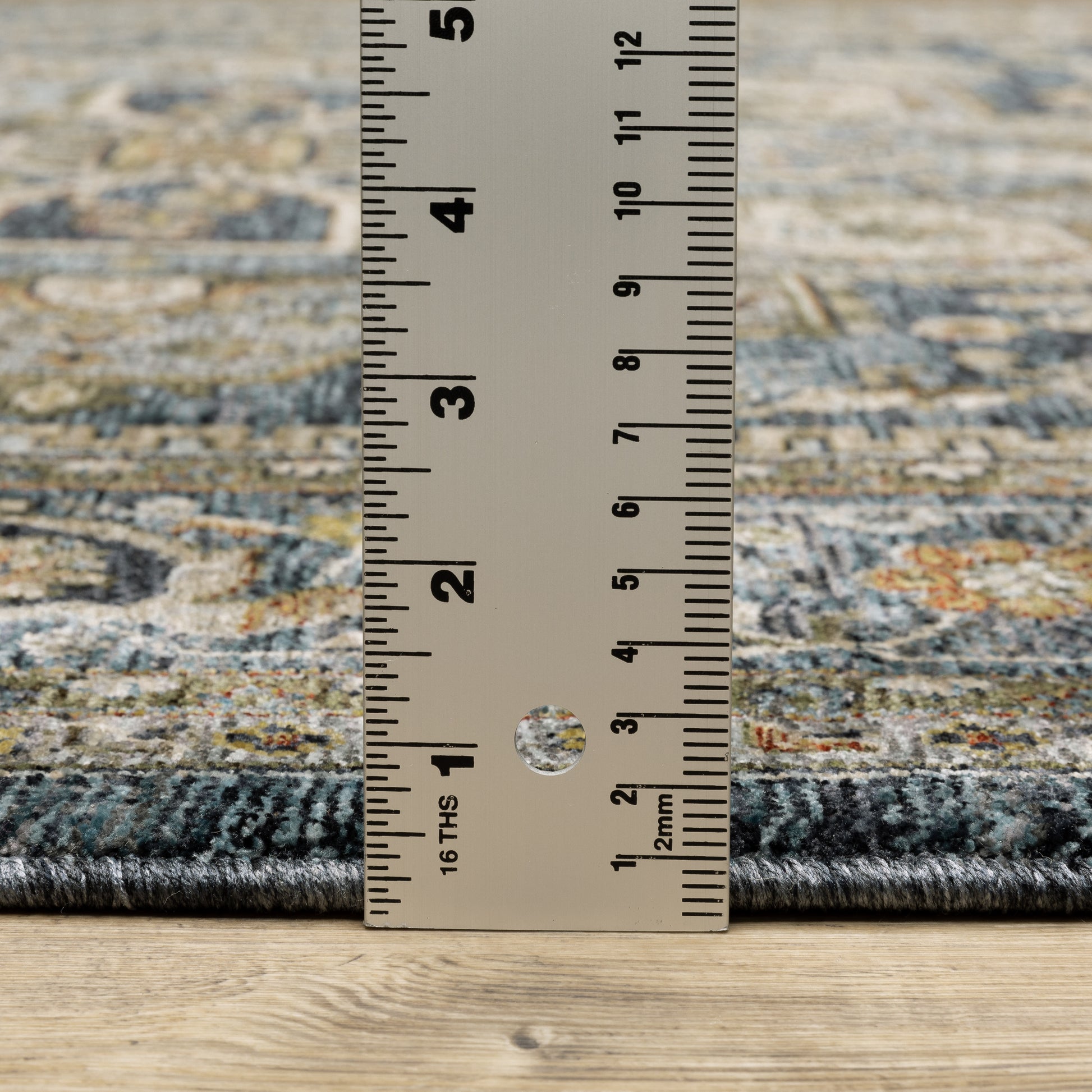 Aberdeen Medallion Blue/ Blue Oriental Cut Pile Rug
