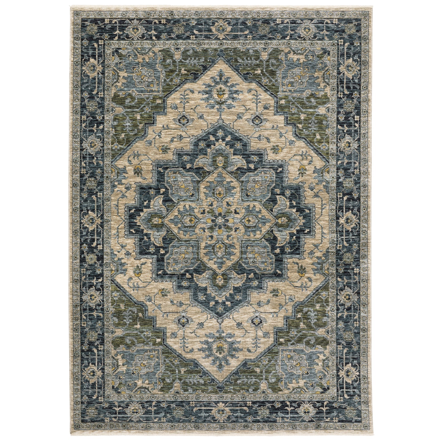 Aberdeen 051G1 Blue Medallion Rug