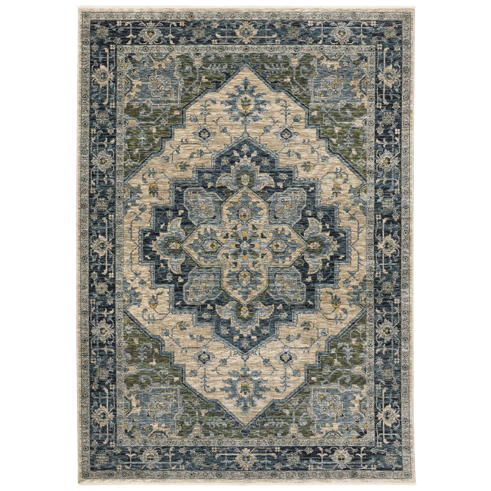 Aberdeen 051G1 Blue Medallion Rug
