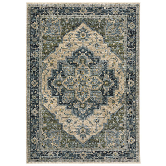 Aberdeen 051G1 Blue Medallion Rug
