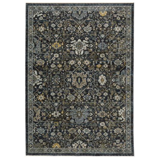 Aberdeen 533K1 Blue Floral Rug