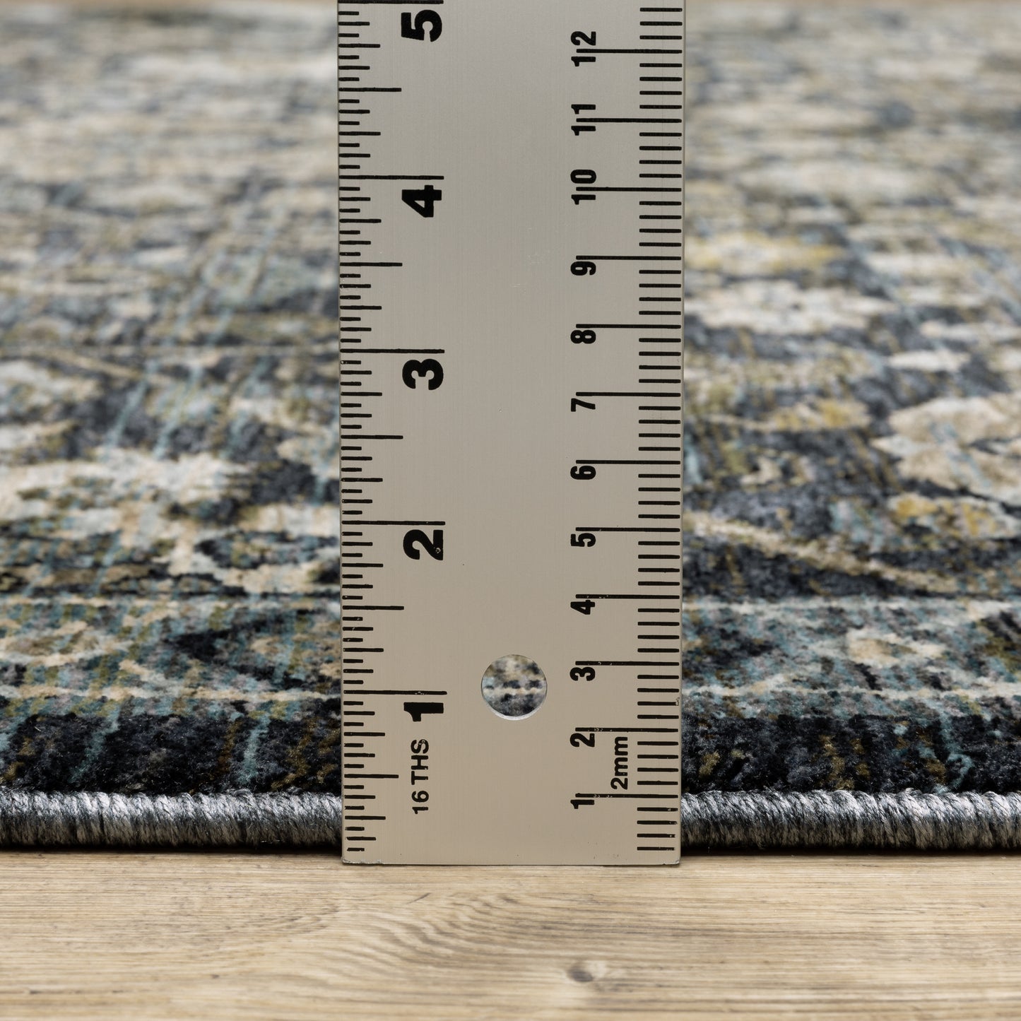 Aberdeen Floral Blue/ Blue Oriental Cut Pile Rug