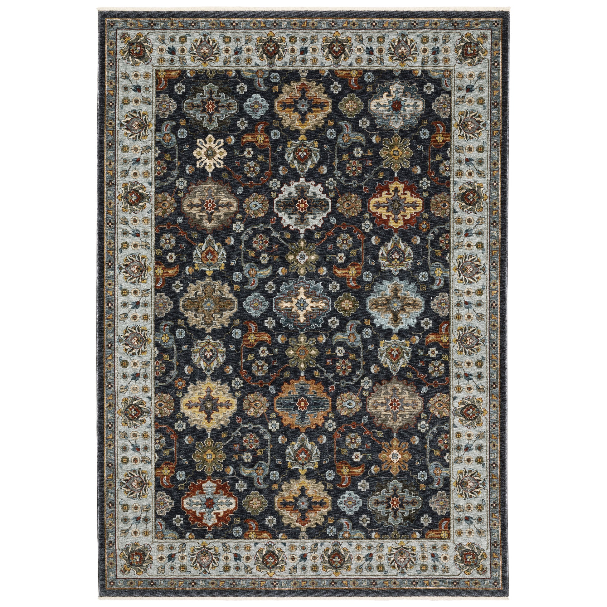 Aberdeen 561B1 Blue Floral Rug
