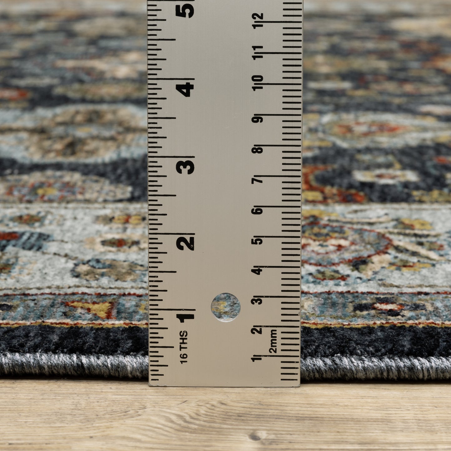 Aberdeen Floral Blue/ Multi Oriental Cut Pile Rug