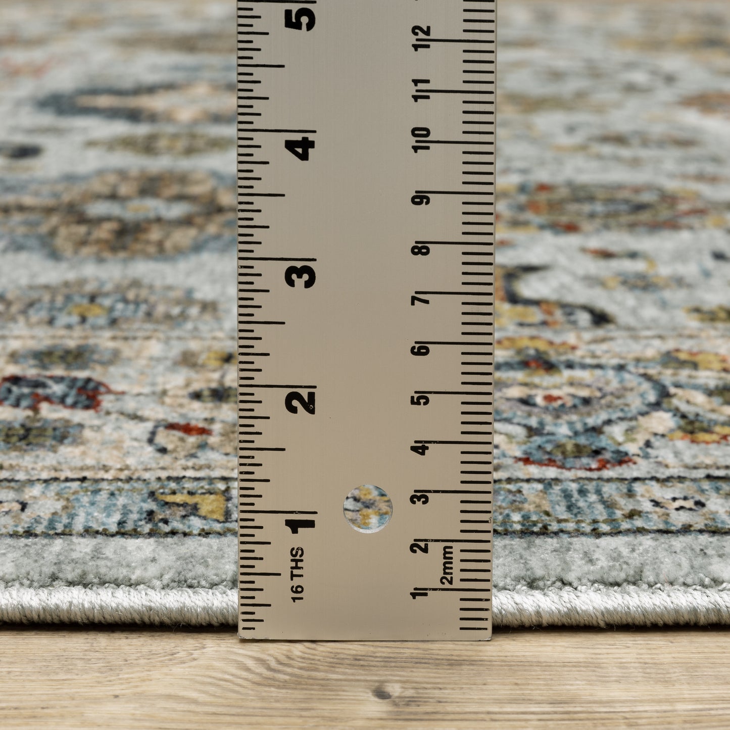 Aberdeen Floral Blue/ Ivory Oriental Cut Pile Rug