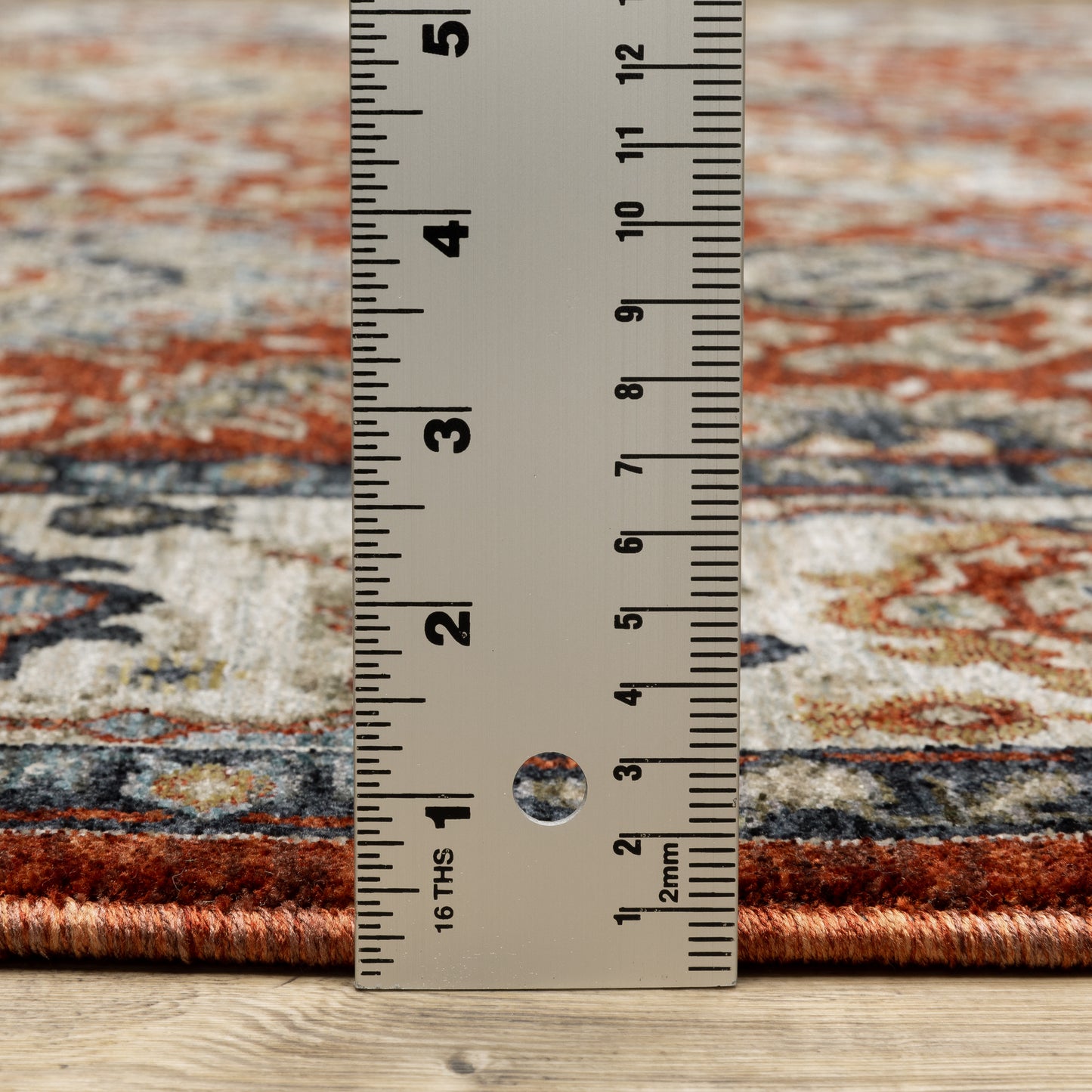 Aberdeen Floral Red/ Ivory Oriental Cut Pile Rug