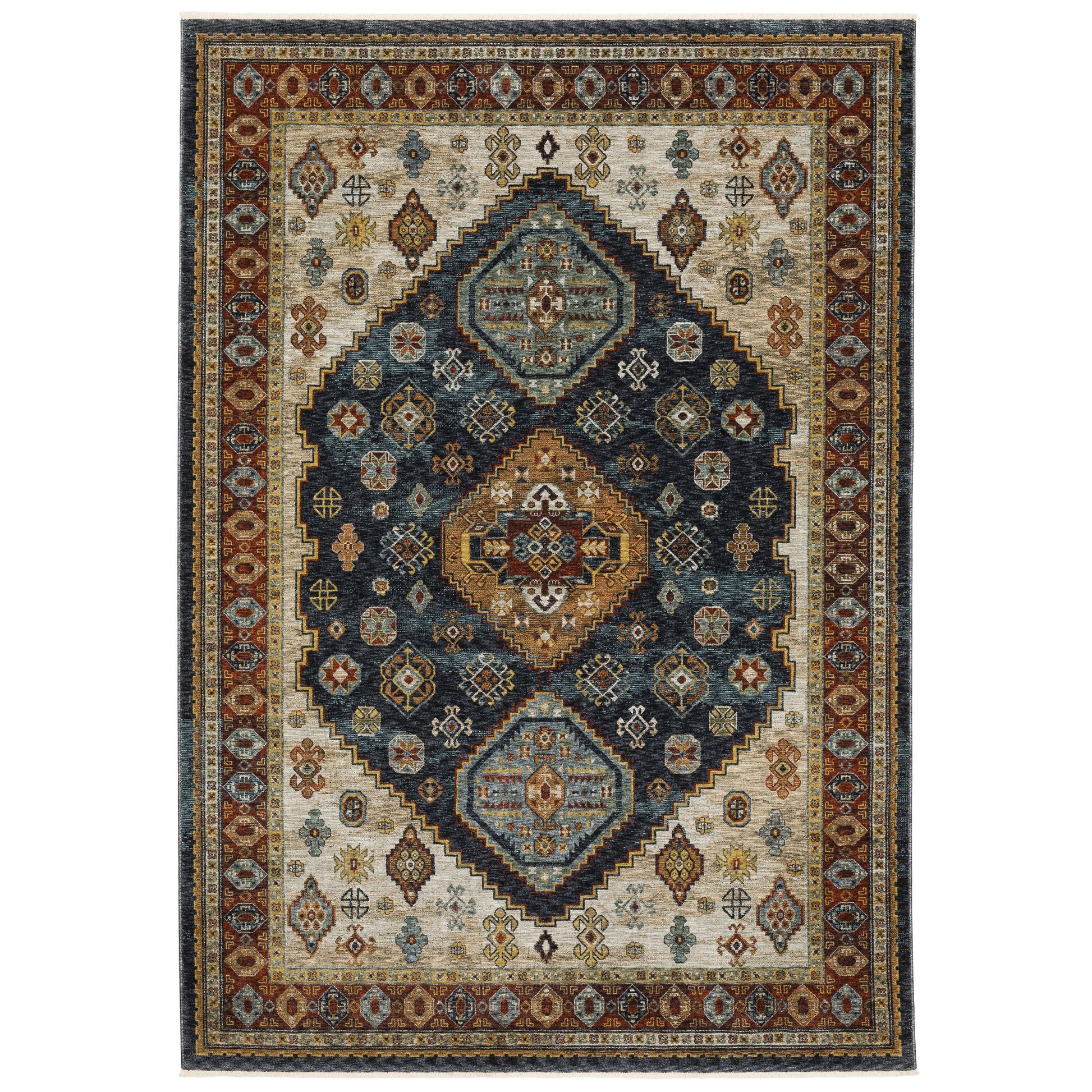 Aberdeen 005W1 Blue Medallion Rug