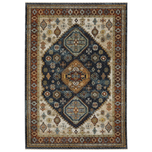 Aberdeen 005W1 Blue Medallion Rug