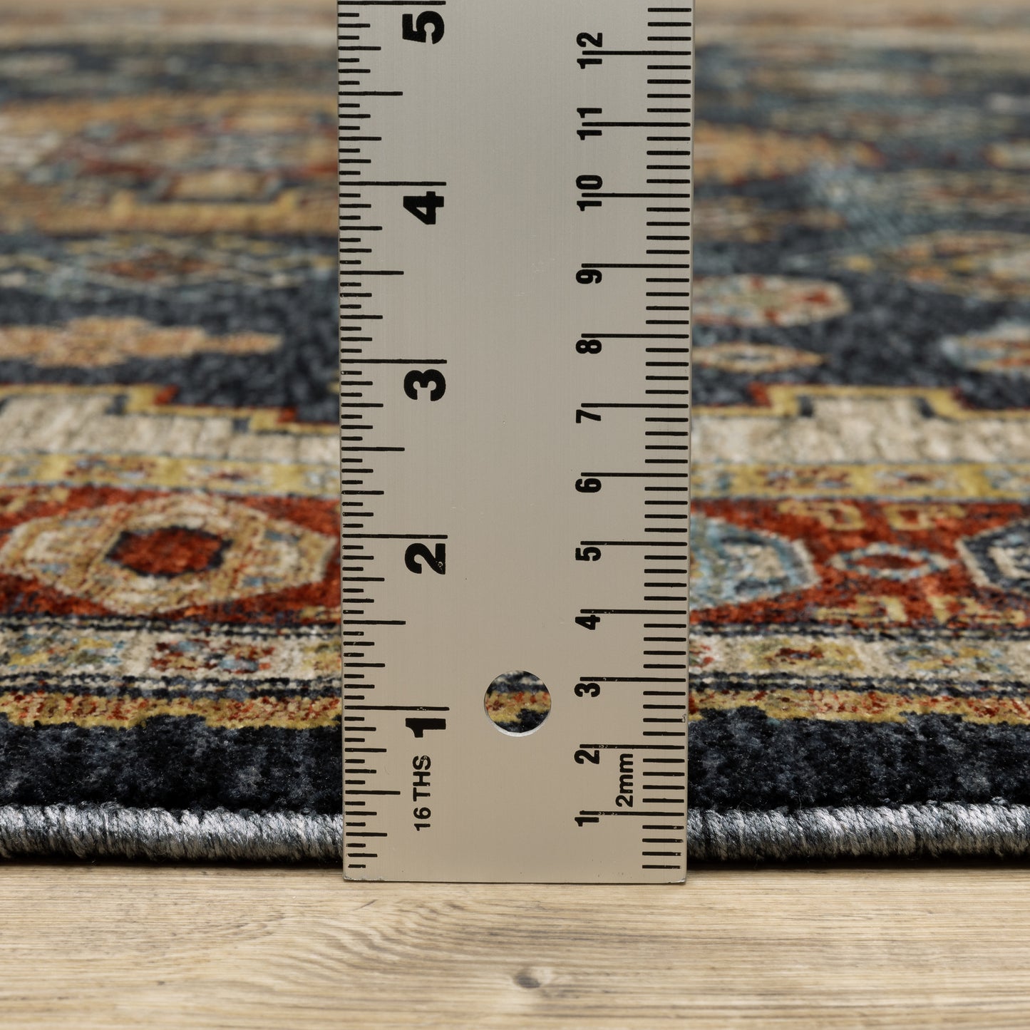 Aberdeen Medallion Blue/ Multi Oriental Cut Pile Rug
