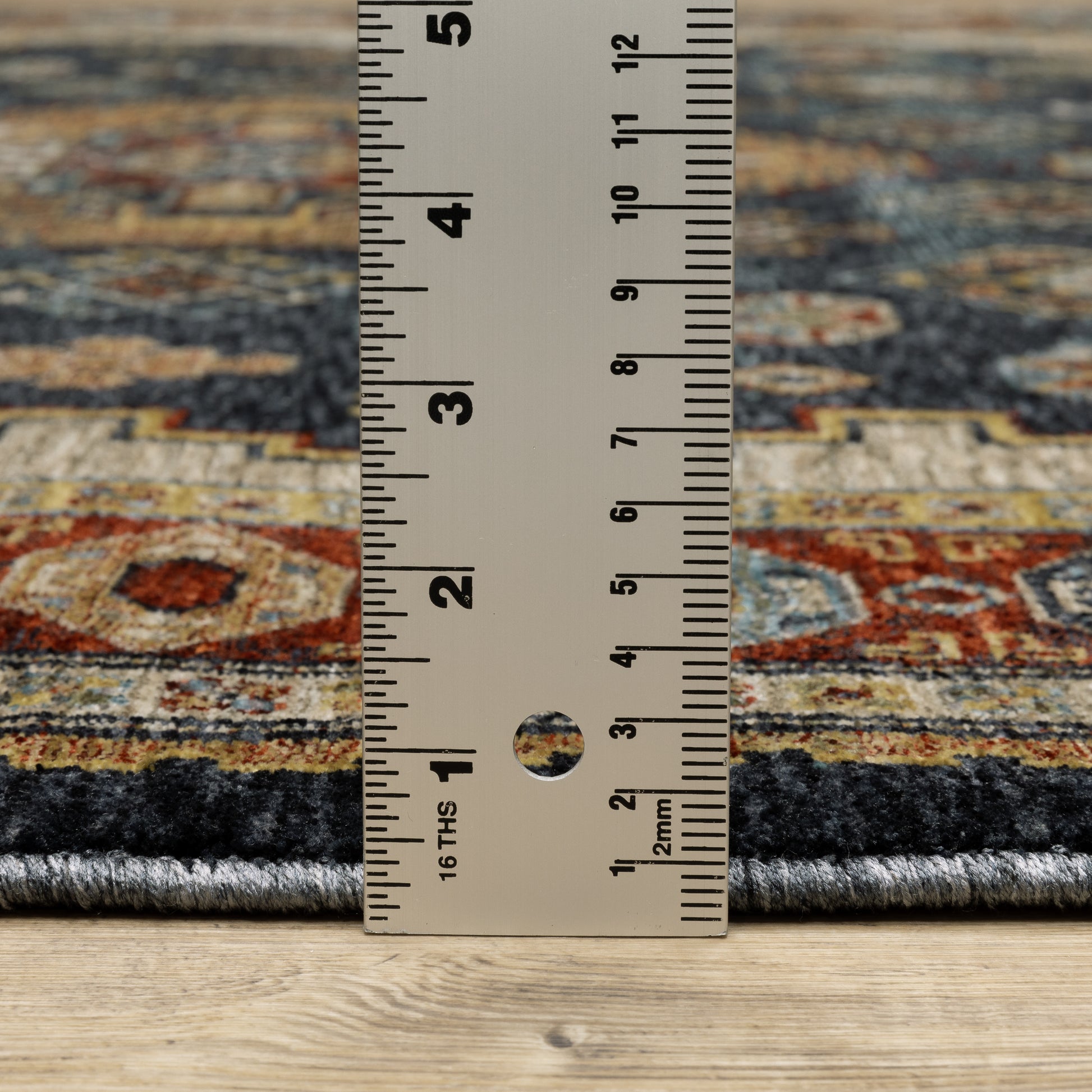 Aberdeen Medallion Blue/ Multi Oriental Cut Pile Rug