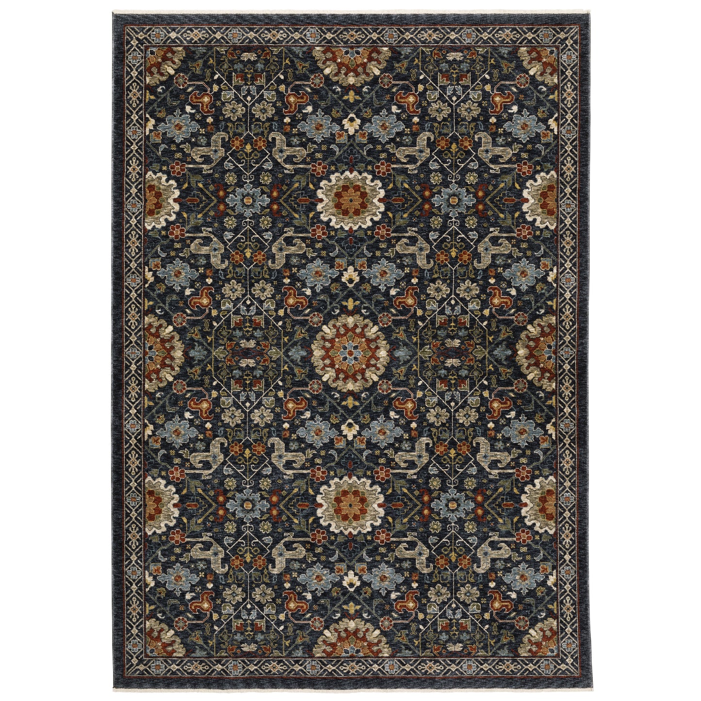 Aberdeen 006B1 Blue Floral Rug